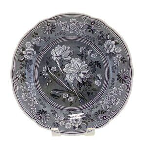 Spode Archieve Collection Black Botanical Dinner Plate